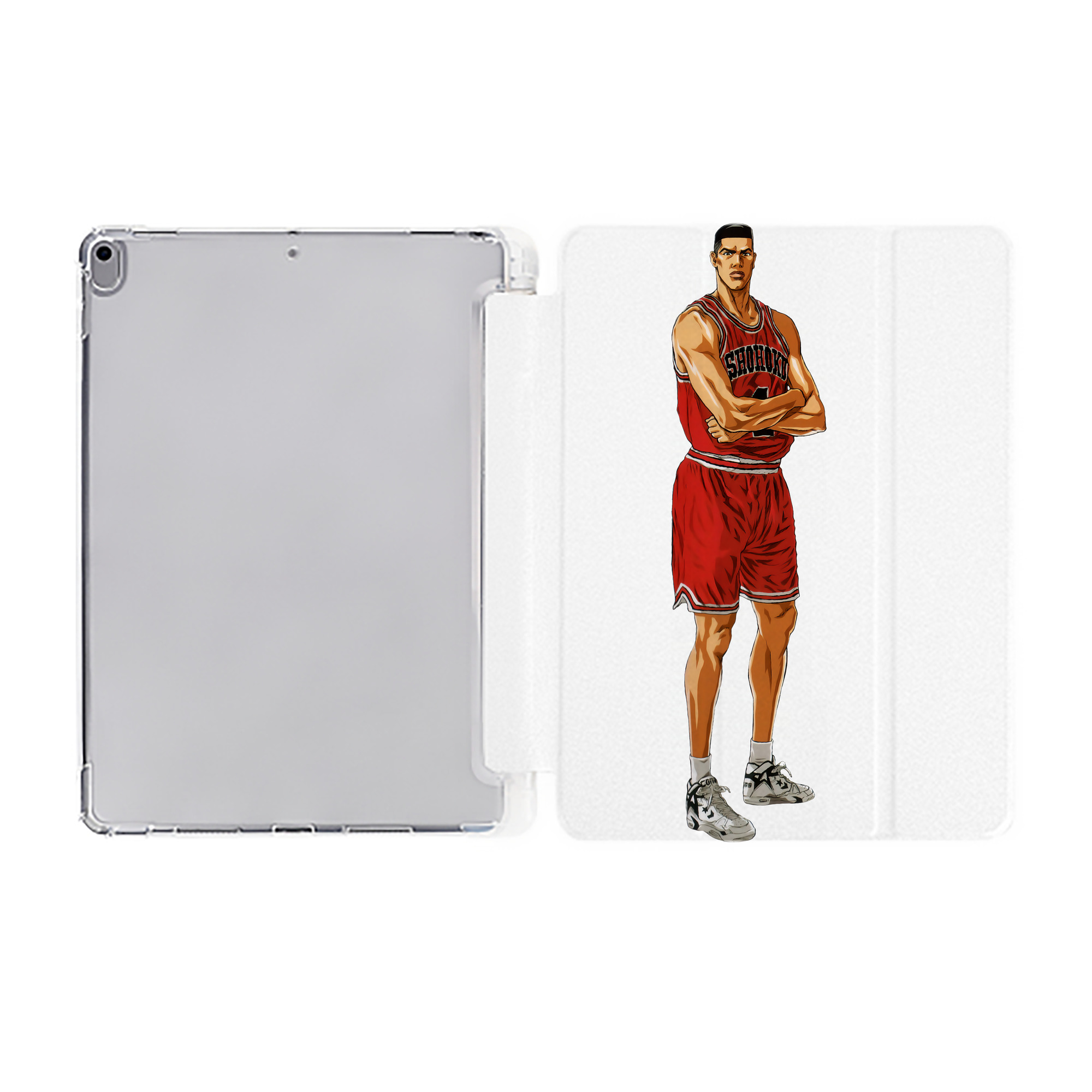 （画像用） SLAM DUNK／スラムダンク IPad ケース ペン収納付き 三つ折りスタンド PUレザー×シリコン 対応機種9.5/10.5/10.9インチ